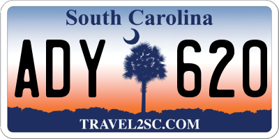 SC license plate ADY620