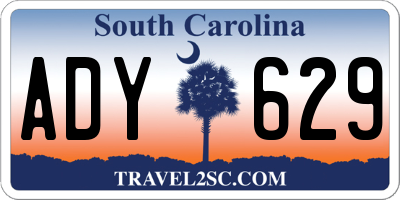 SC license plate ADY629