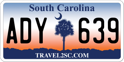 SC license plate ADY639
