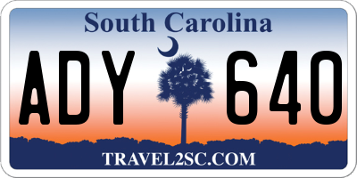 SC license plate ADY640