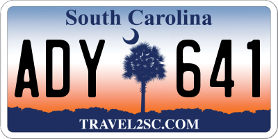 SC license plate ADY641