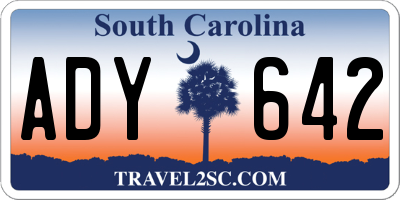 SC license plate ADY642