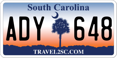 SC license plate ADY648