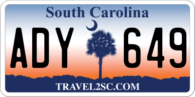SC license plate ADY649
