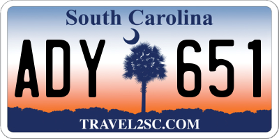 SC license plate ADY651