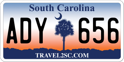 SC license plate ADY656