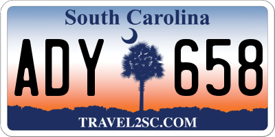SC license plate ADY658