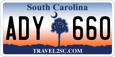 SC license plate ADY660