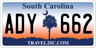 SC license plate ADY662