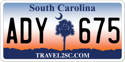 SC license plate ADY675