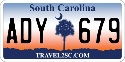 SC license plate ADY679
