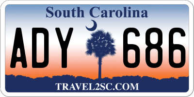 SC license plate ADY686