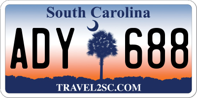 SC license plate ADY688