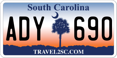 SC license plate ADY690