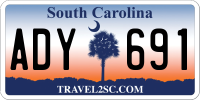 SC license plate ADY691