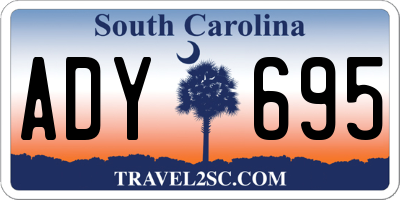 SC license plate ADY695