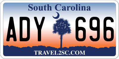 SC license plate ADY696