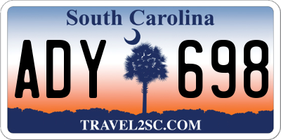 SC license plate ADY698