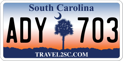 SC license plate ADY703
