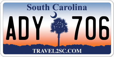 SC license plate ADY706