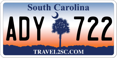 SC license plate ADY722