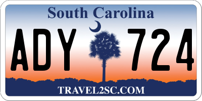 SC license plate ADY724