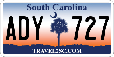 SC license plate ADY727