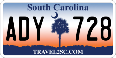SC license plate ADY728