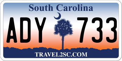 SC license plate ADY733