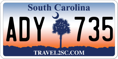 SC license plate ADY735