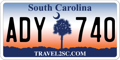 SC license plate ADY740