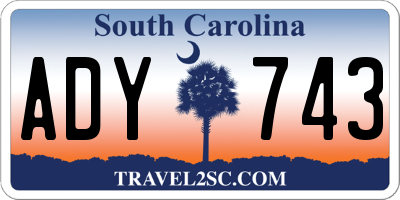 SC license plate ADY743