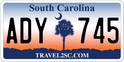SC license plate ADY745