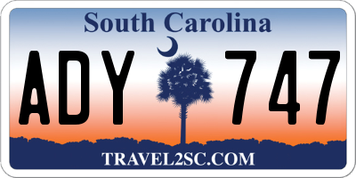SC license plate ADY747