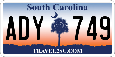 SC license plate ADY749