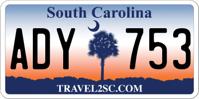 SC license plate ADY753