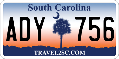 SC license plate ADY756