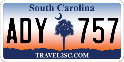SC license plate ADY757