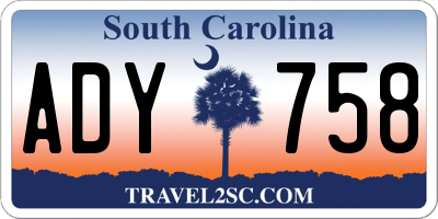 SC license plate ADY758
