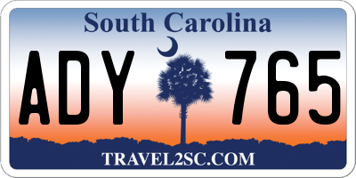 SC license plate ADY765