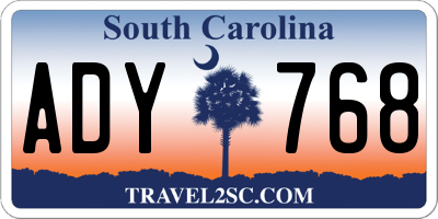SC license plate ADY768