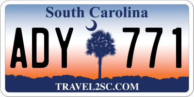 SC license plate ADY771