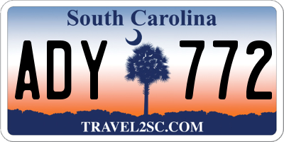 SC license plate ADY772