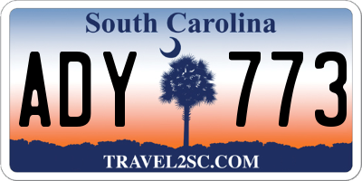 SC license plate ADY773