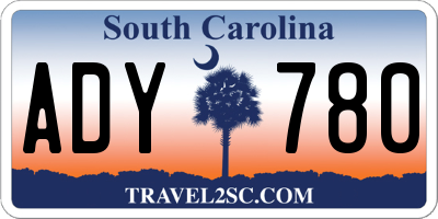 SC license plate ADY780
