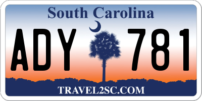 SC license plate ADY781
