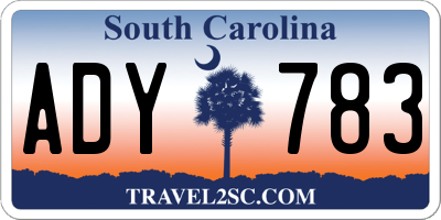 SC license plate ADY783