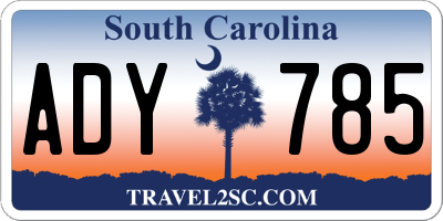 SC license plate ADY785