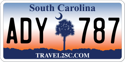 SC license plate ADY787