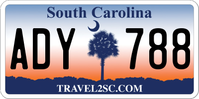 SC license plate ADY788